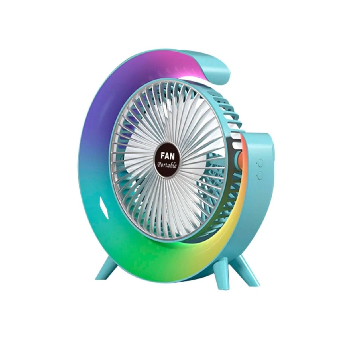 GENERICO - Mini Ventilador de Aire Acondicionado Ventilador Portátil Celeste