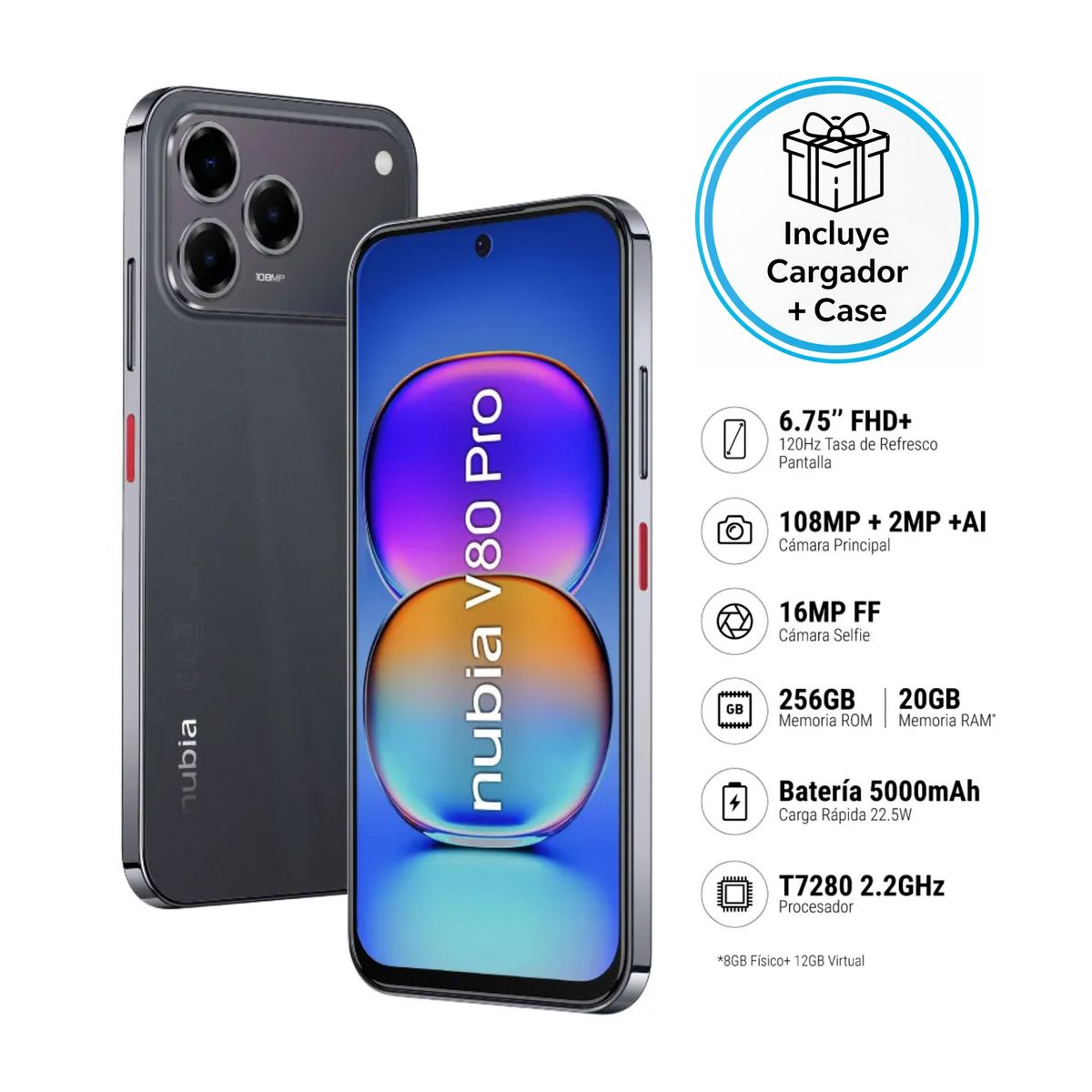 ZTE - ZTE Nubia V80 Pro 8RAM 256GB Negro