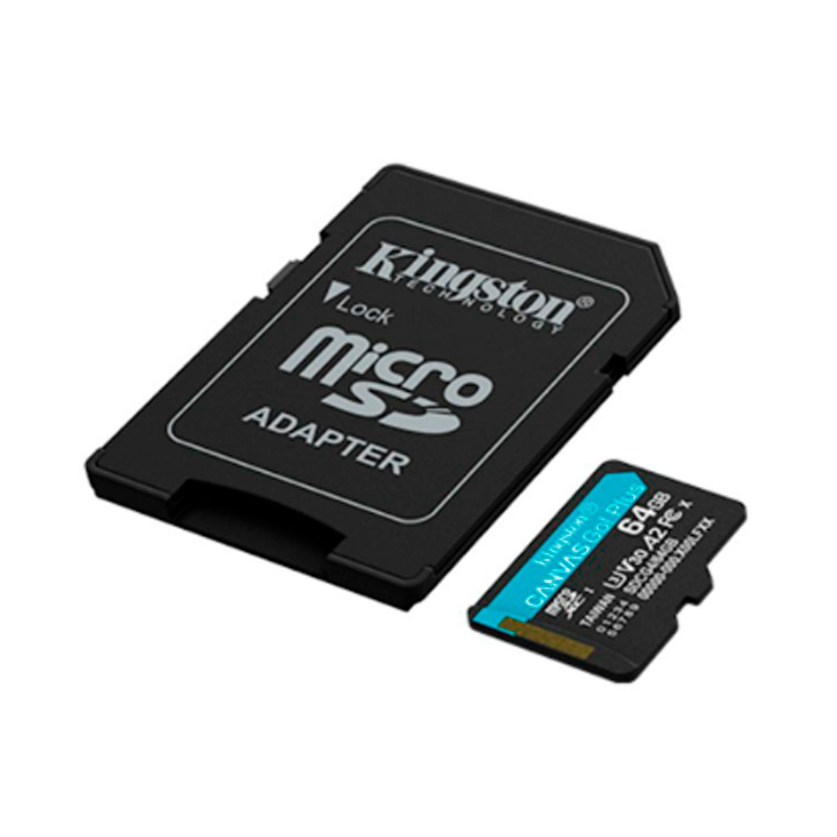 KINGSTON - MEMORIA SD KINGSTON CANVAS GO PLUS SDCG4-64GB MICROSDXC 64GB CLASE 10 UHS-I U3 A2 ADAPTADOR INCLUIDO PN SDCG4-64GB