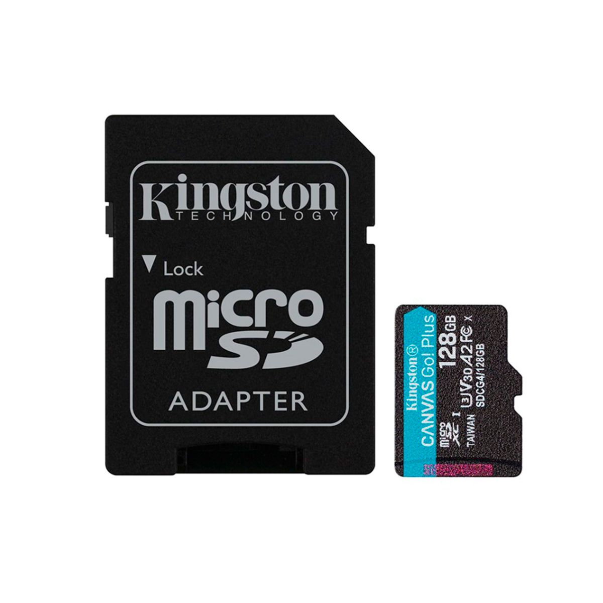 KINGSTON - TARJETA DE MEMORIA KINGSTON CANVAS GO PLUS SDCG4-128GB MICROSDXC 128GB CLASE 10 UHS-I U3 V30 A2 LECTURA 200MBS ADAPTADOR INCLUIDO PN SDCG4-128GB