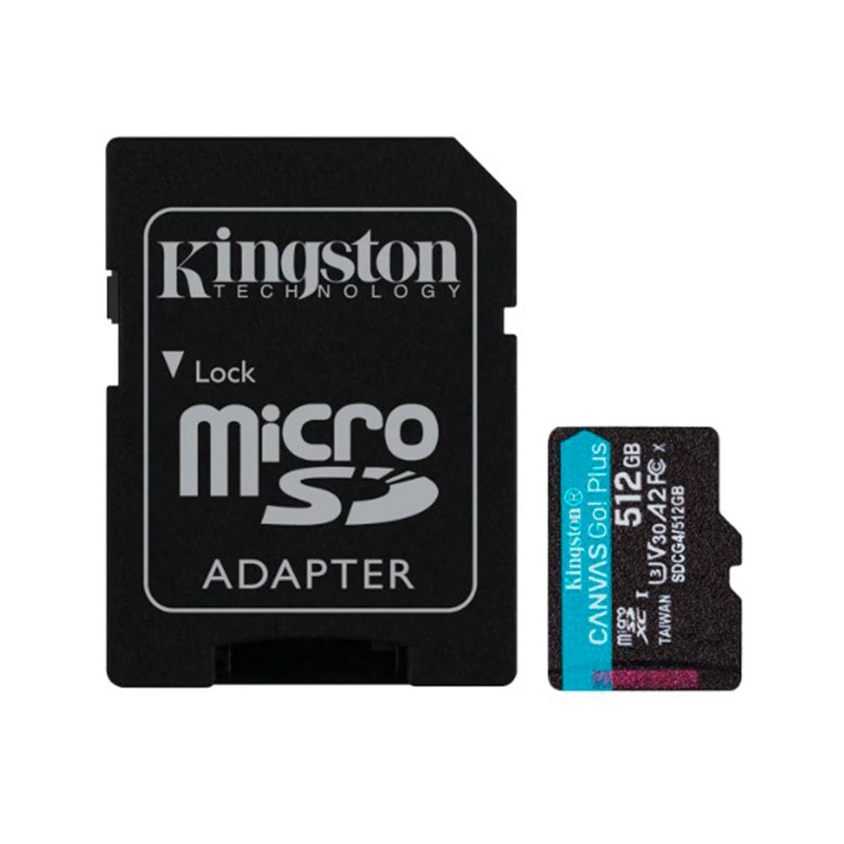 KINGSTON - TARJETA DE MEMORIA KINGSTON CANVAS GO PLUS SDCG4-512GB MICROSDXC 512GB CLASE 10 UHS-I U3 V30 A2 LECTURA 170MBS ADAPTADOR INCLUIDO PN SDCG4-512GB