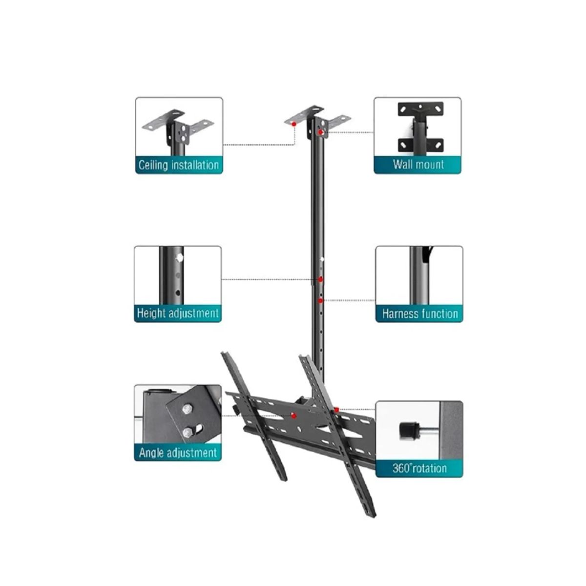 GENERICO - RACK DE TECHO PARA TV  32 A 72 PULGADAS