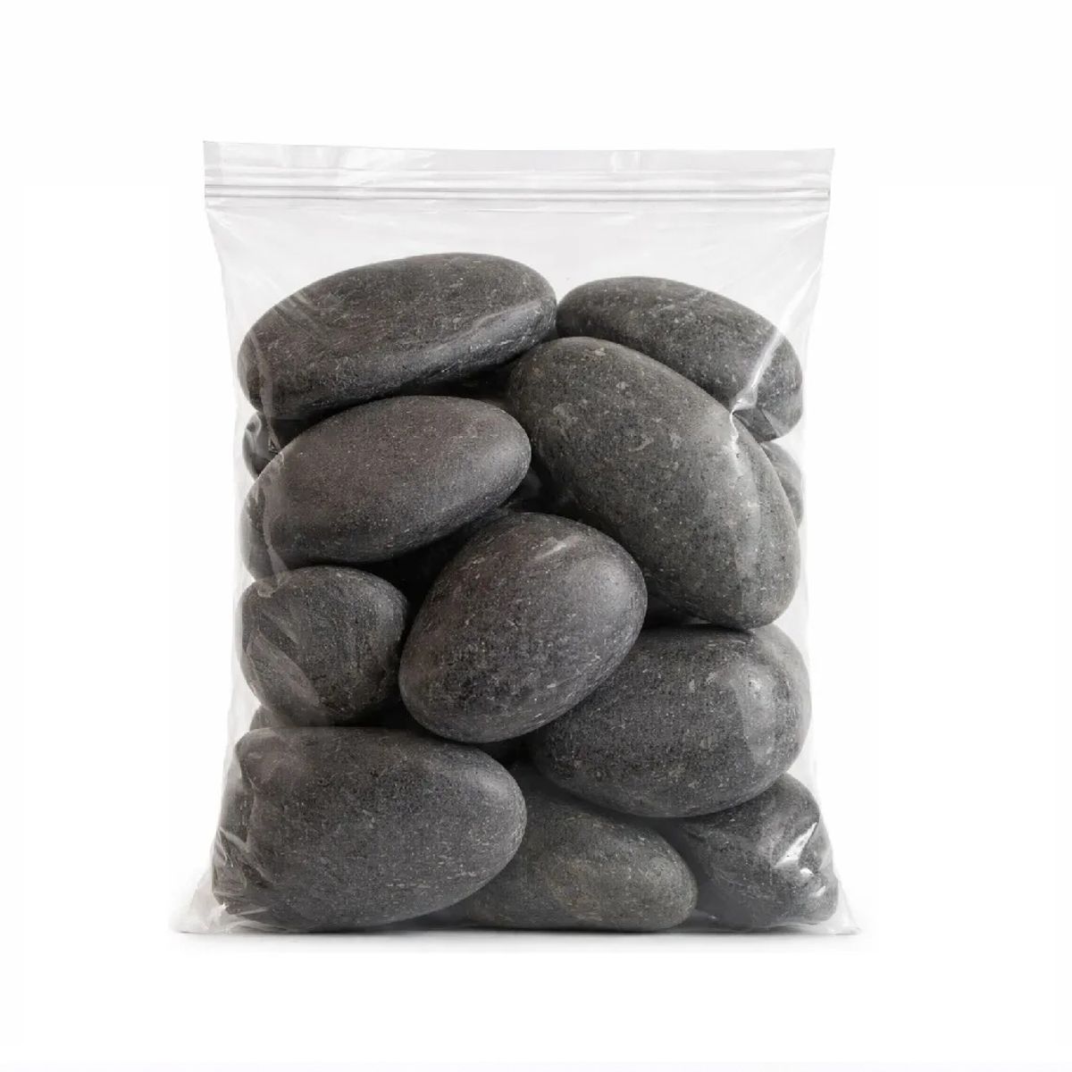 GENERICO - Piedras decorativas color plomo oscuro para peceras yo acuarios x 400 gramos