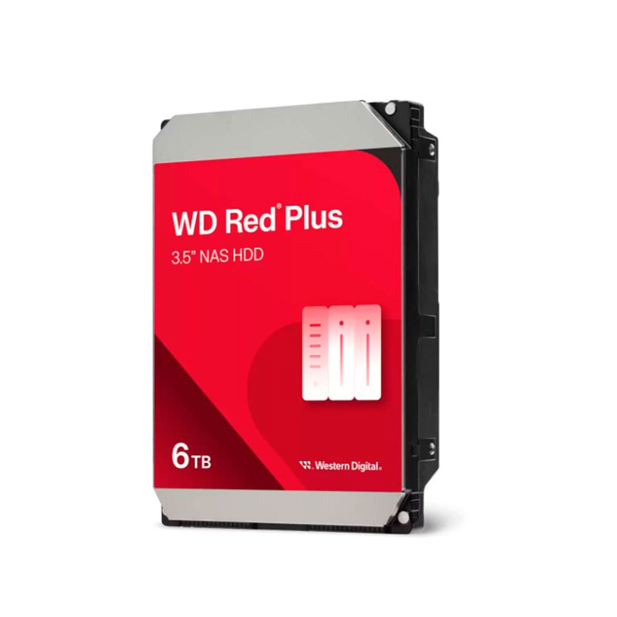WESTERN DIGITAL - DISCO DURO WESTERN DIGITAL RED PLUS 6TB 5400 RPM SATA 3.5IN 256MB CACHE PARA NAS CMR PN WD60EFPX