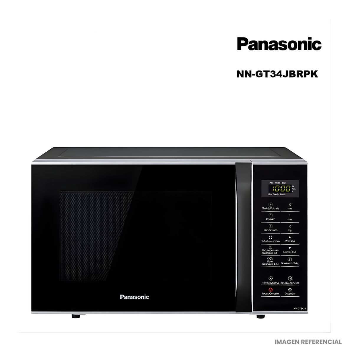Panasonic - Horno Microondas Panasonic 23L con Grill Negro - Modelo NN-GT34JBRPK