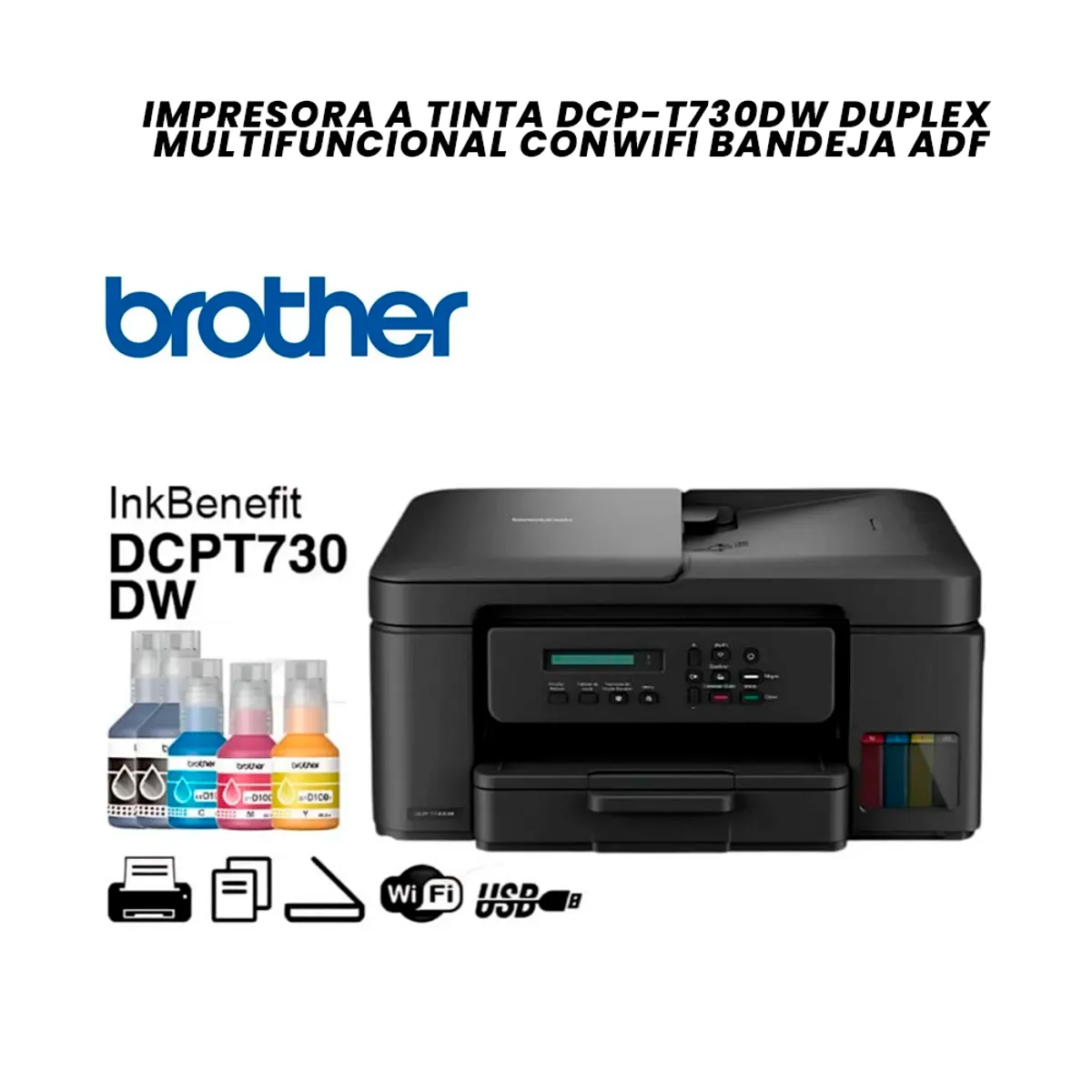 BROTHER - Impresora Brother DCP-T730DW Multifuncional Duplex Wifi