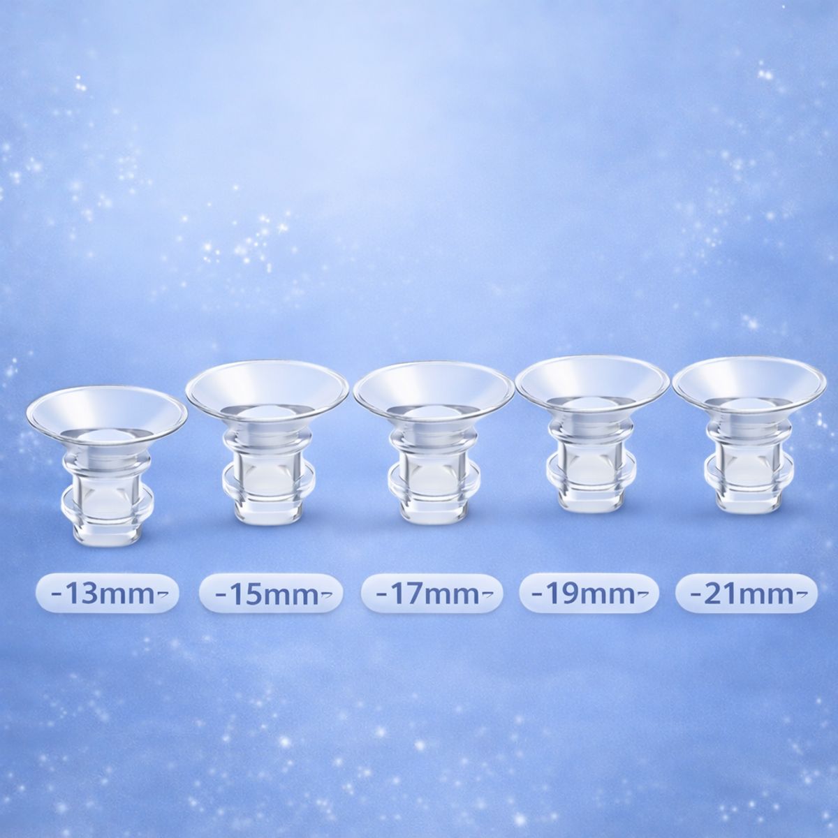 Baby - SET de 10 bridas o adaptadores de pezon para extractor de leche materna