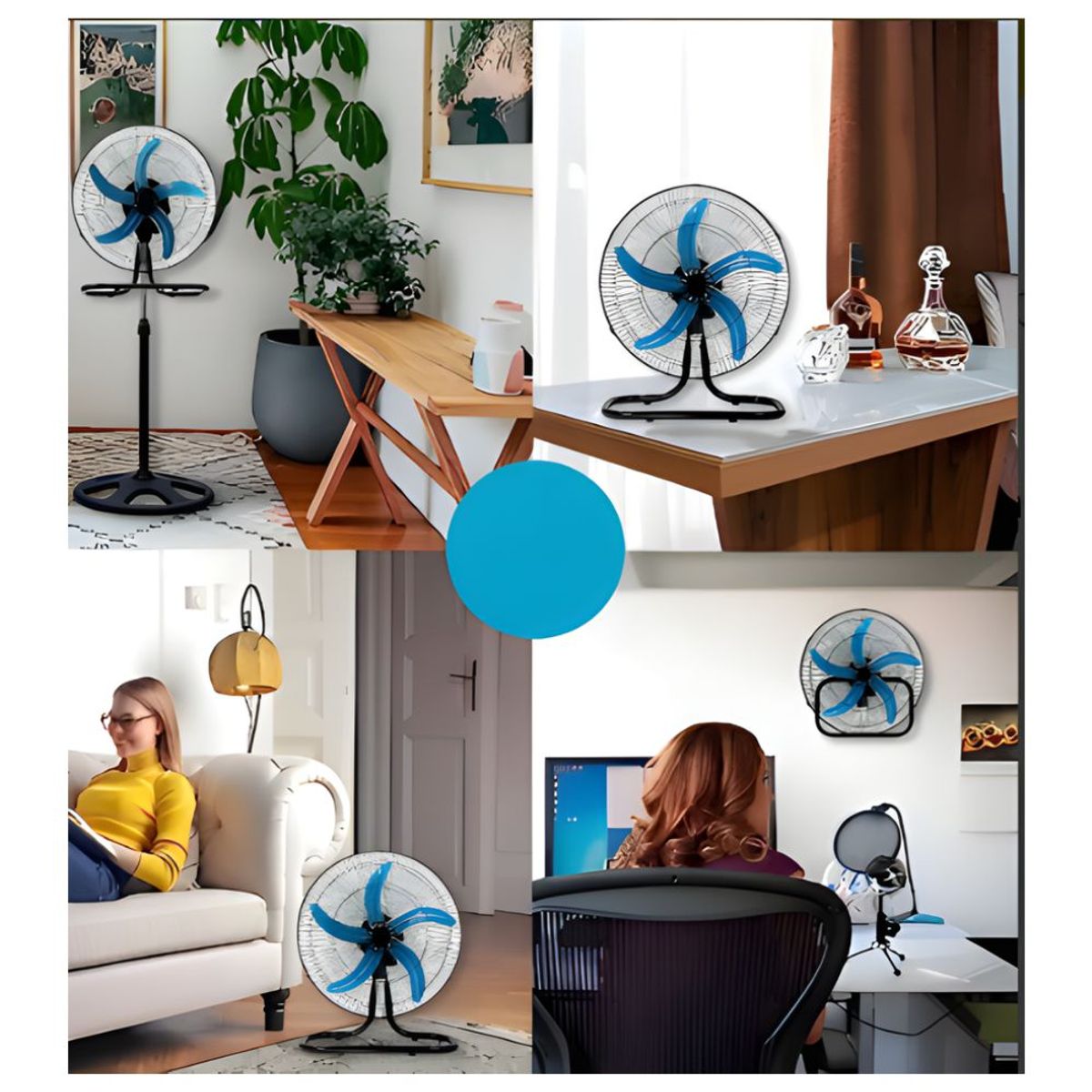 GENERICO - Ventilador 3 en 1 - 90W 18 pulgadas 5 Aspas Industrial