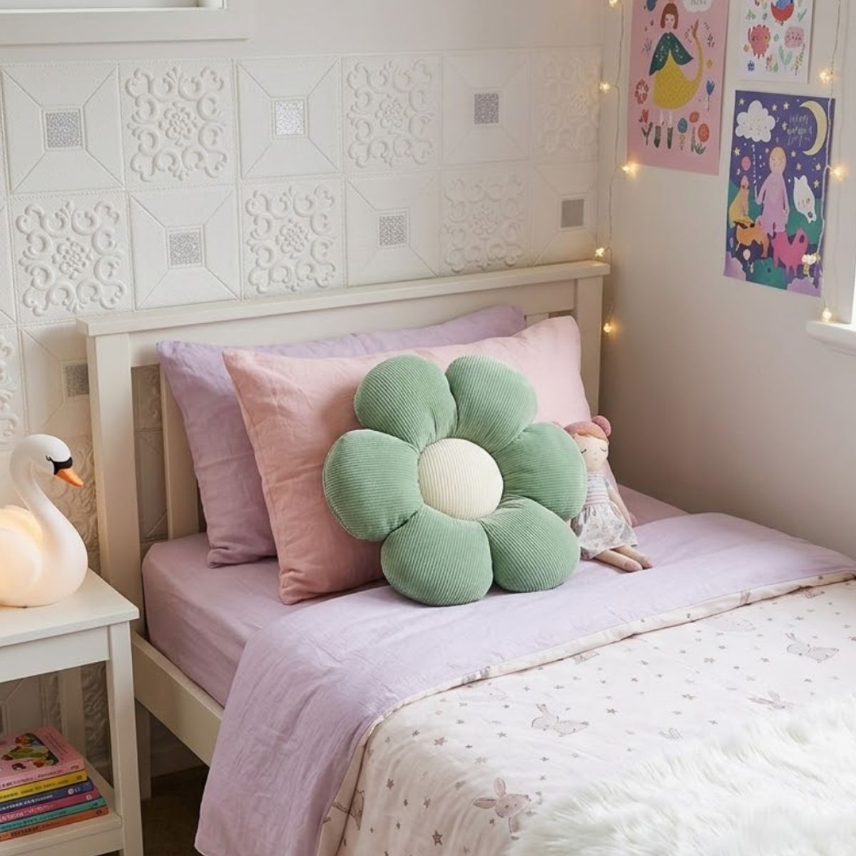 GENERICO - Cojín de Flor Verde 41 cm