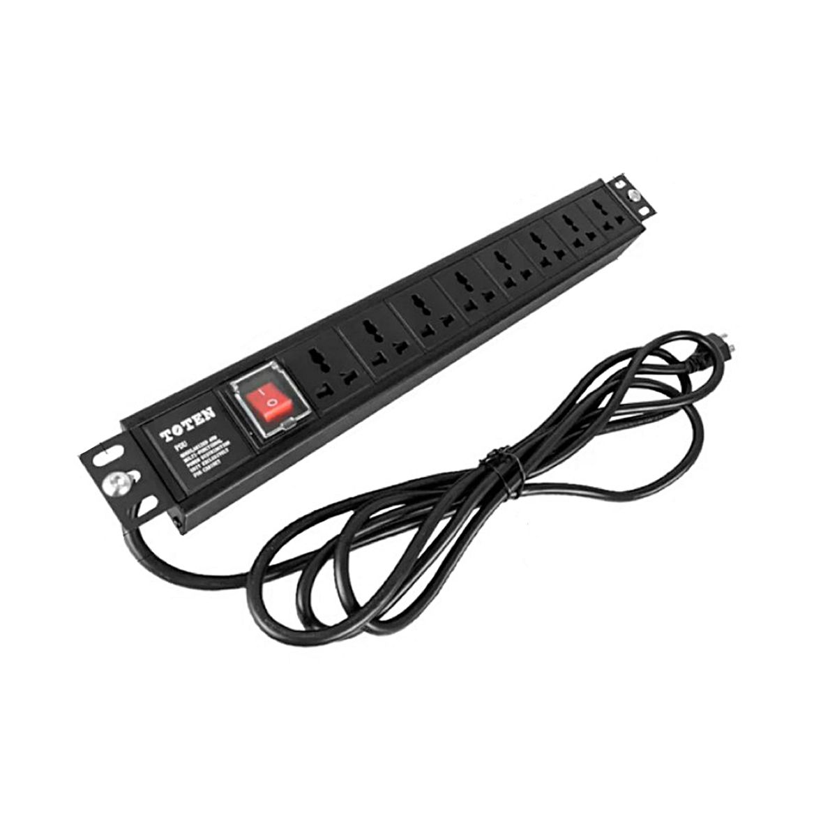 GENERAL - PDU EAC 8 TOMAS 220-250V 15A RACK CABLE 3M 16AWG NEGRO PN PD08019001