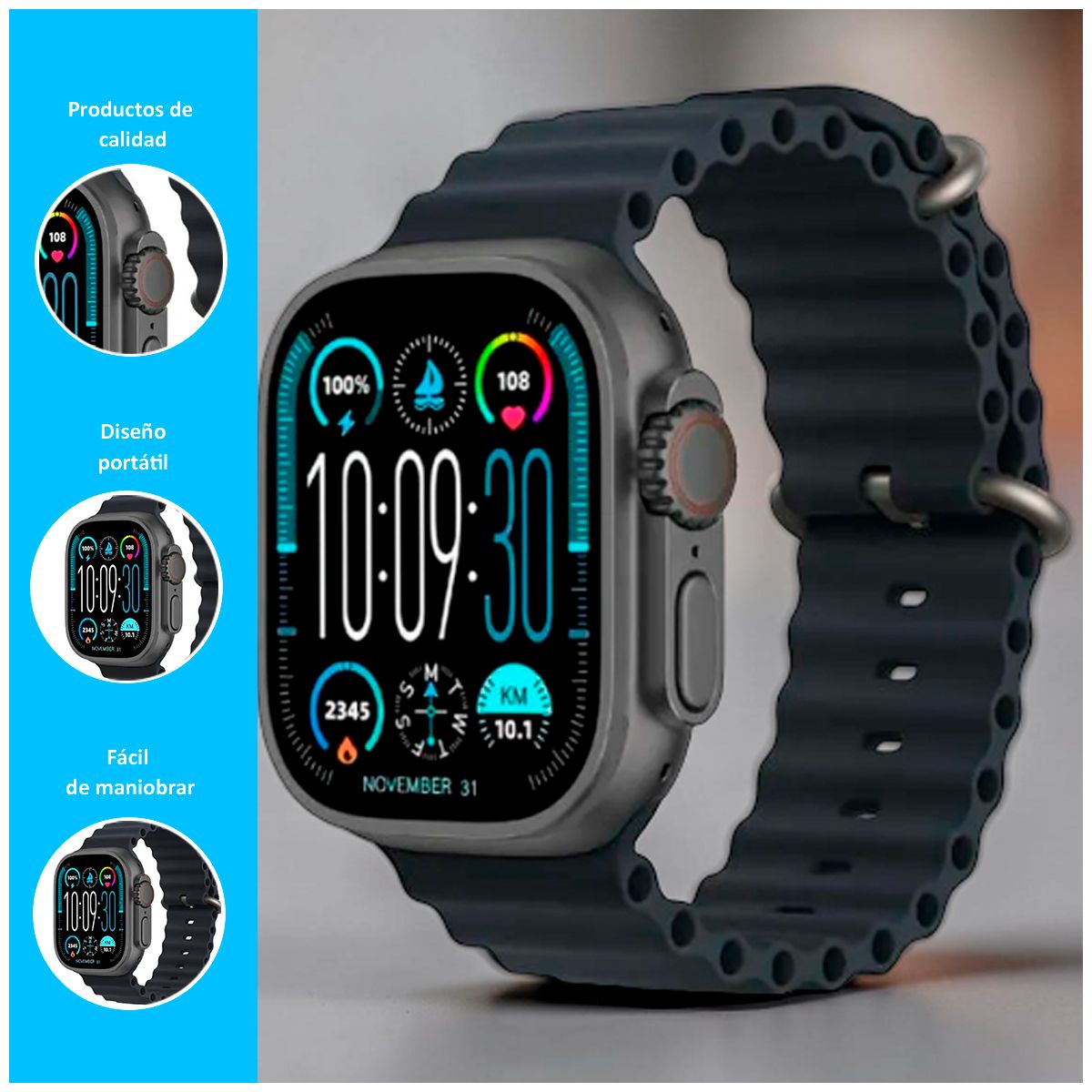 GENERICO - SMARTWATCH HK11 ULTRA 3 NEGRO