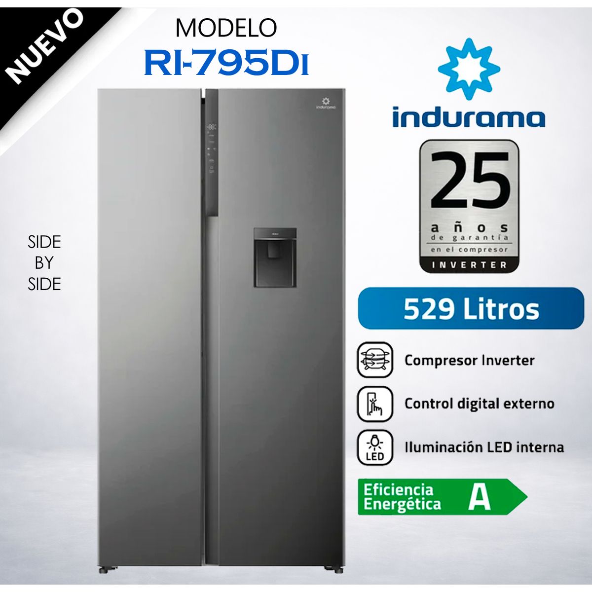 INDURAMA - Refrigeradora Indurama 529LT RI-795Di