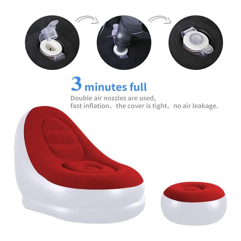 Sofá Inflable con Inflador incluido y Reposapiés Ergonomico | Sodimac Perú