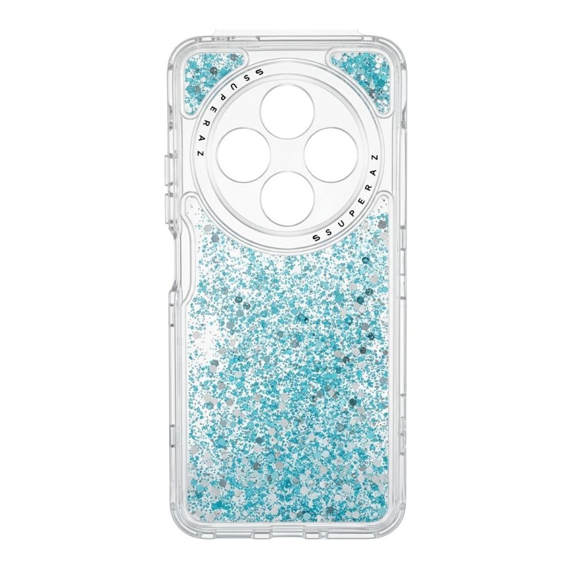 GENERICO - FUNDA SUPERAZ HOJUELAS BRILLANTES AZUL  PARA RM 14C