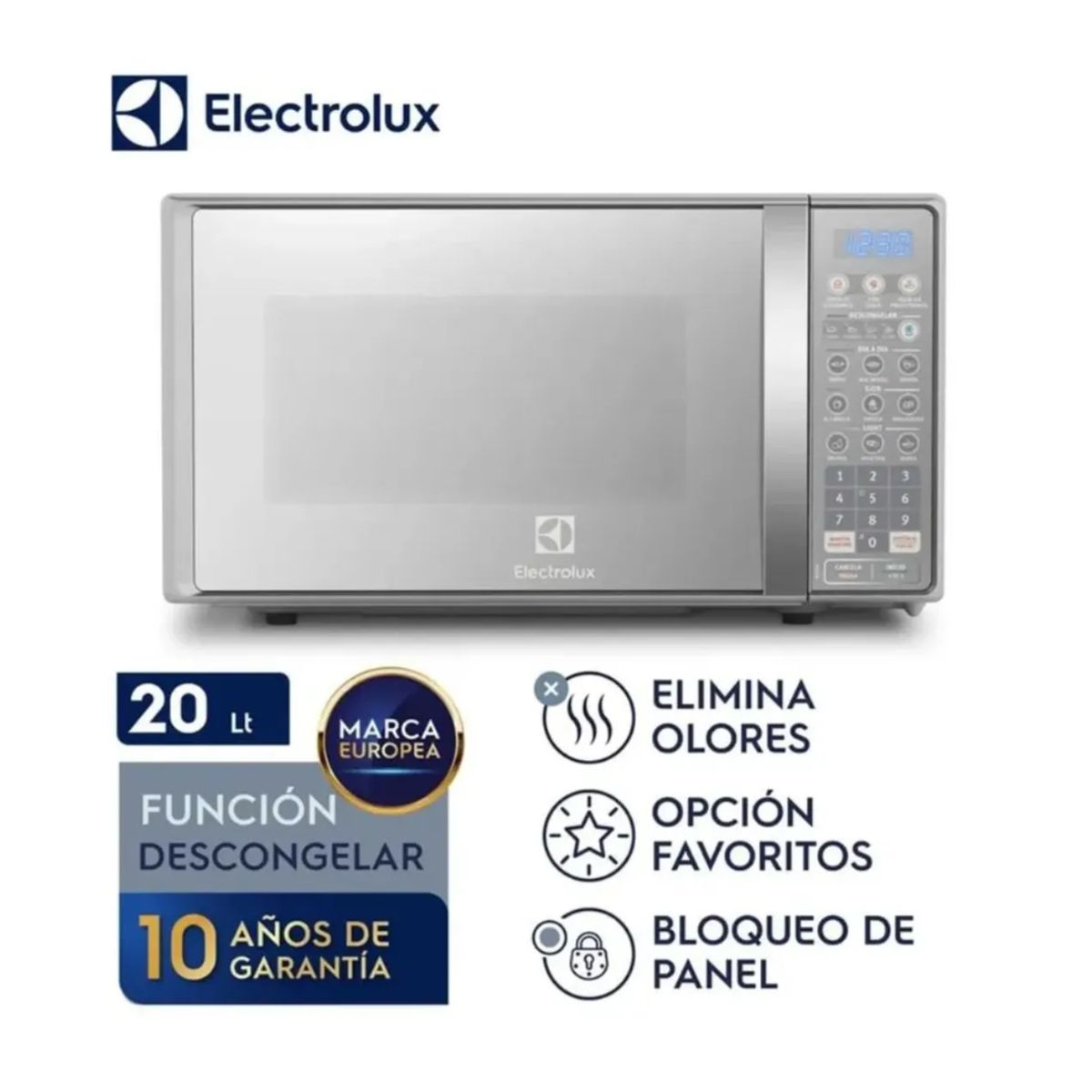 ELECTROLUX - Horno Microondas Plateado 20L Plateado Electrolux EMDO20S2GSRUG