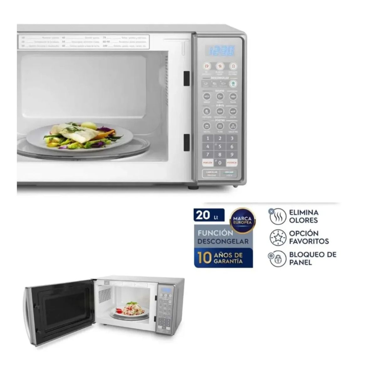 ELECTROLUX - Horno Microondas Plateado 20L Plateado Electrolux EMDO20S2GSRUG