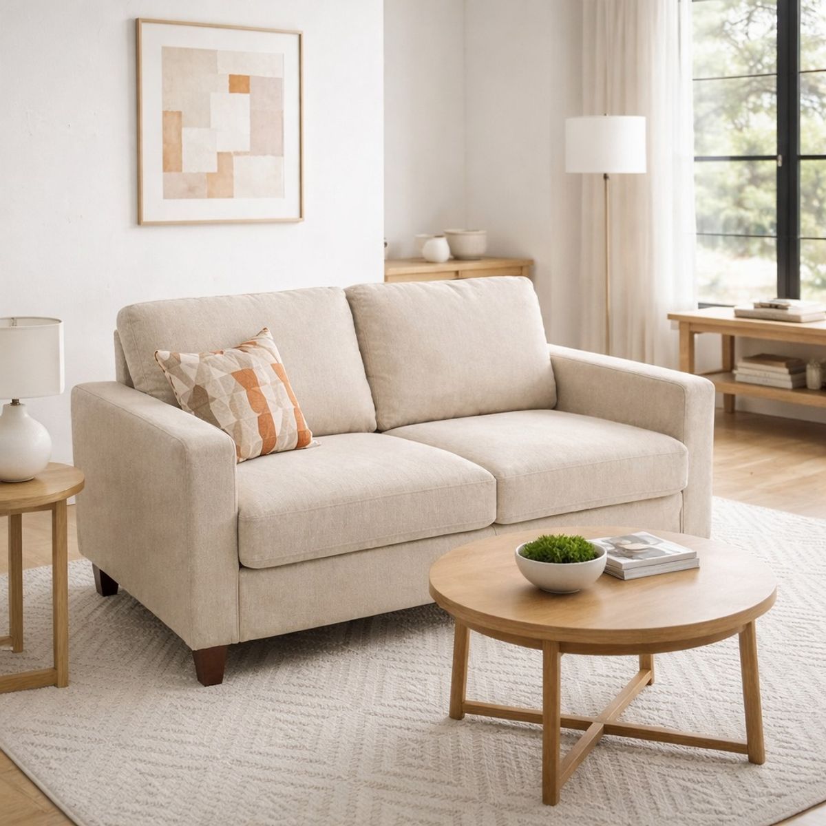 ARTSOFA - Sofá Dos Cuerpos Elara Sand Antifluido