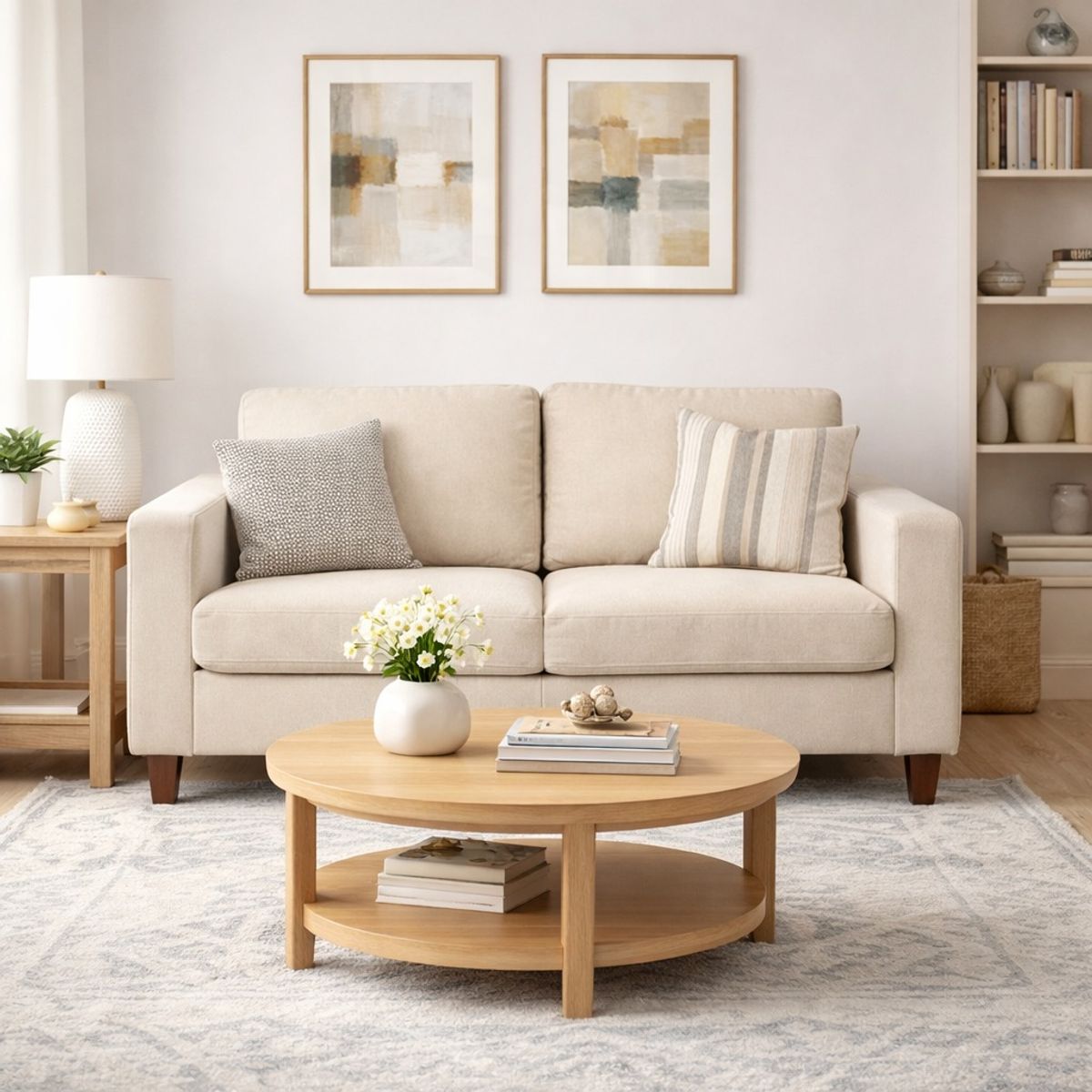 ARTSOFA - Sofá Dos Cuerpos Elara Sand Antifluido