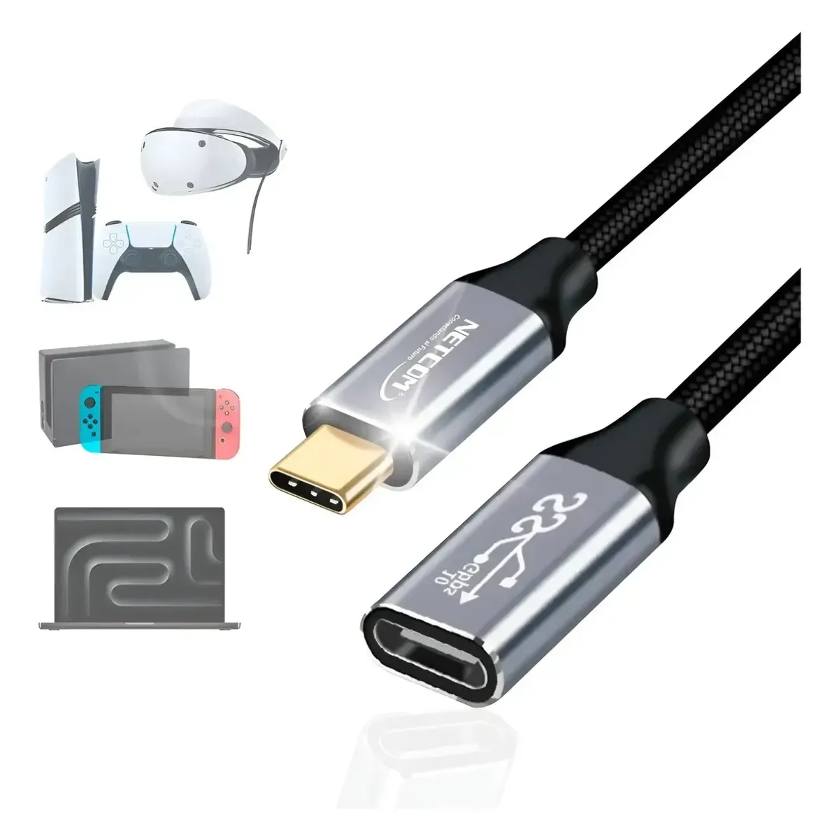 NETCOM CABLE EXTENSION USB-C V3.2 GEN 2 DE 3MTS NETCOM | Falabella Perú