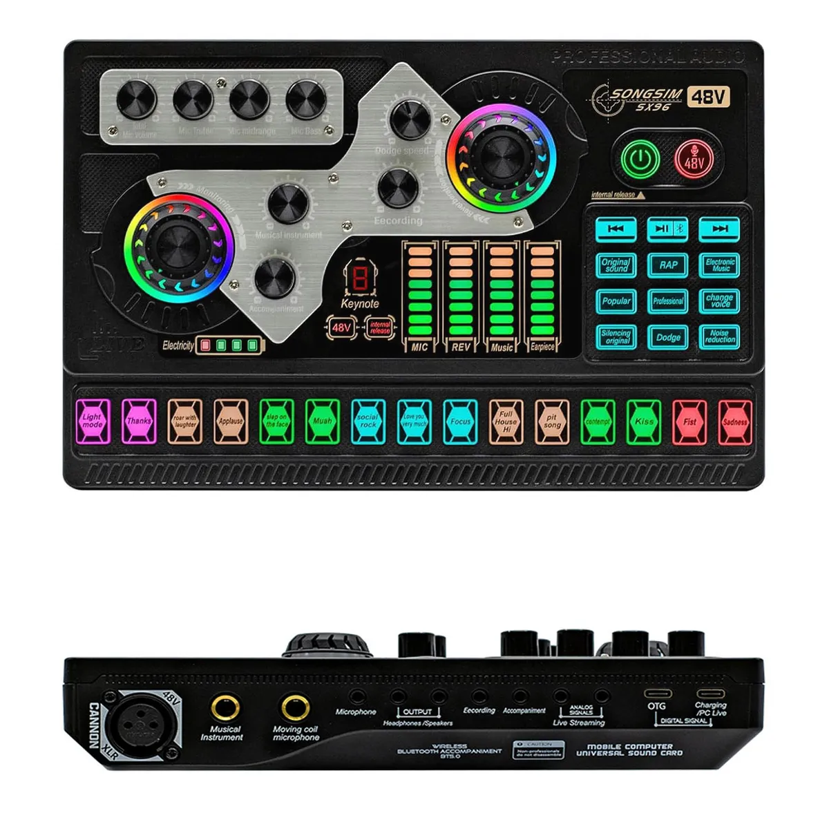 OEM - Interfaz de Audio Profesional SX96 con Phantom Power incluido para estudio de grabación