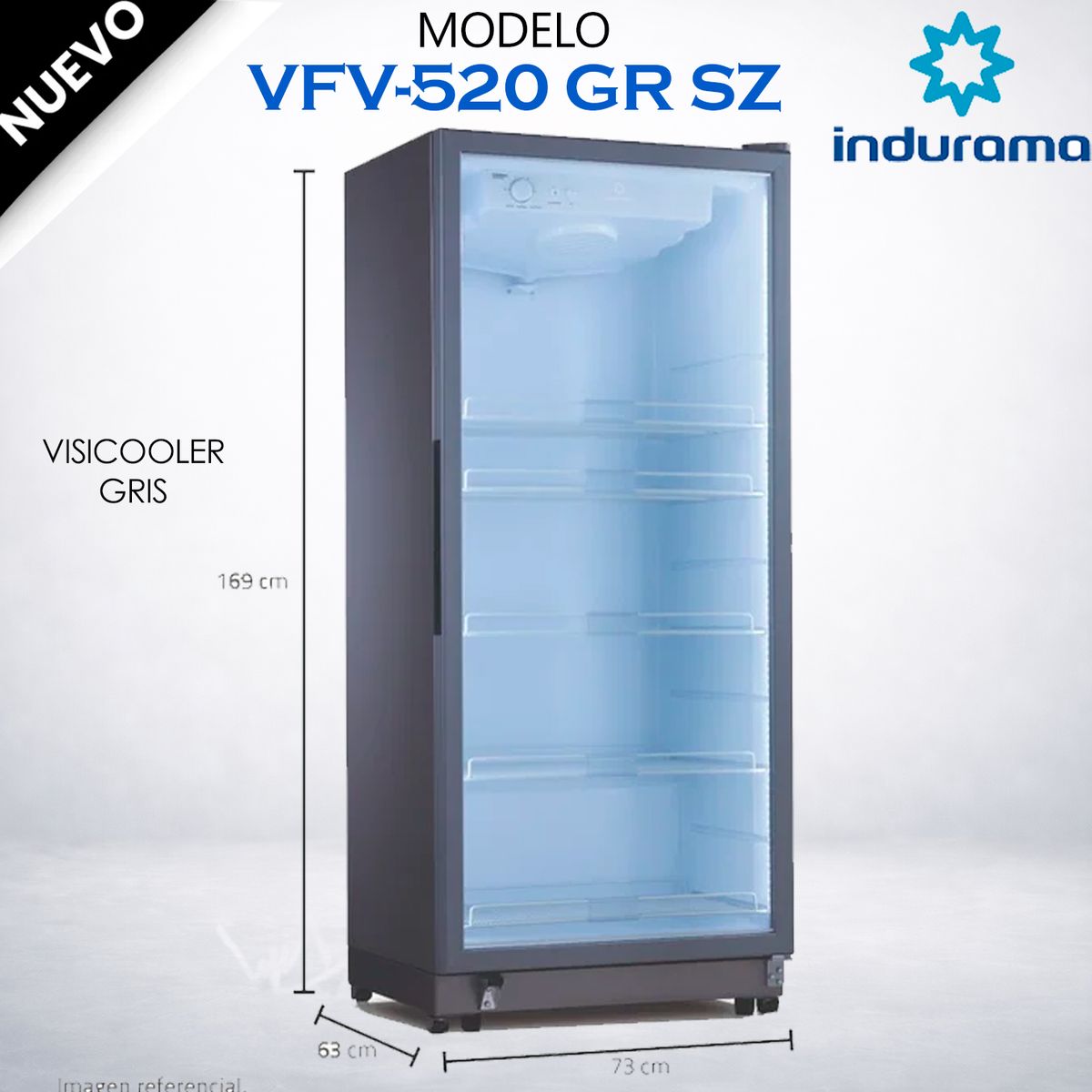 INDURAMA - Vitrina Indurama 410LT VFV-520 GR SZ