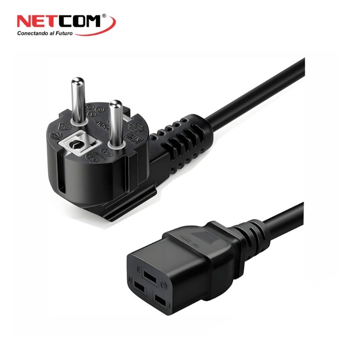 NETCOM - CABLE PODER SCHUKO A C19 DE 1.8 MTS - NETCOM