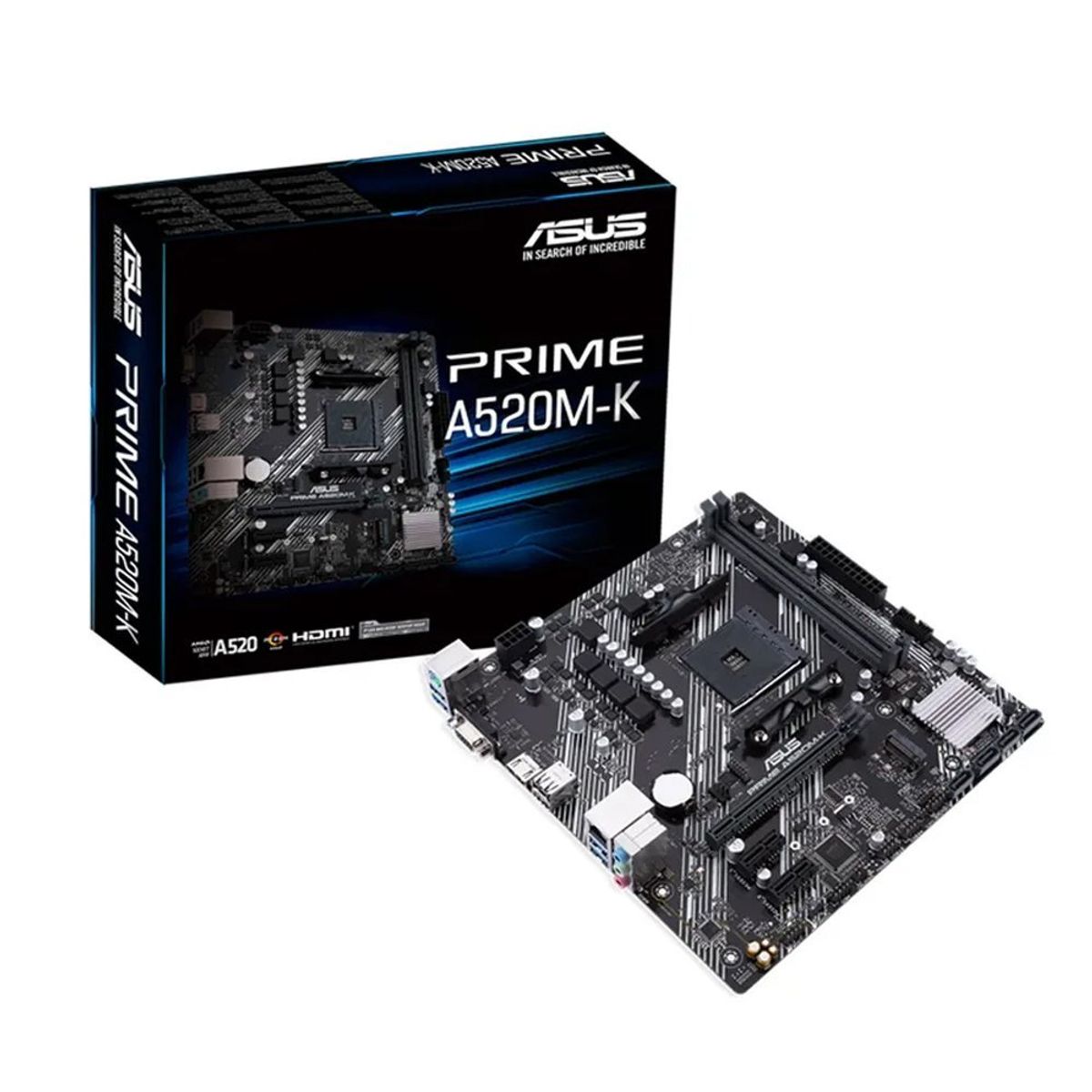 ASUS - Placa Base Asus Prime A520M-K Micro Atx, Socket Am4 Y Chipset Amd A520 Para Pcs Eficientes