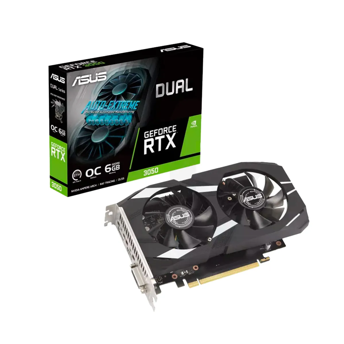 ASUS - Tarjeta Gráfica Asus Geforce Rtx 3050 6Gb Gddr6 Pcie 4.0 - Rendimiento Excepcional Para Ga