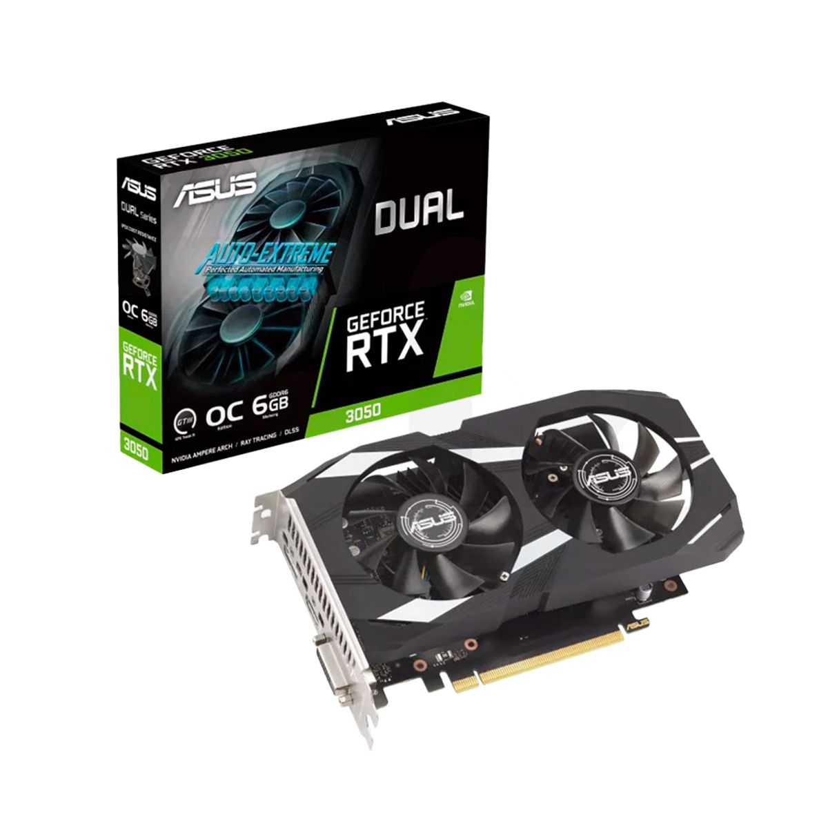 ASUS - Tarjeta Gráfica Asus Geforce Rtx 3050 6Gb Gddr6 Pcie 4.0 - Rendimiento Excepcional Para Ga