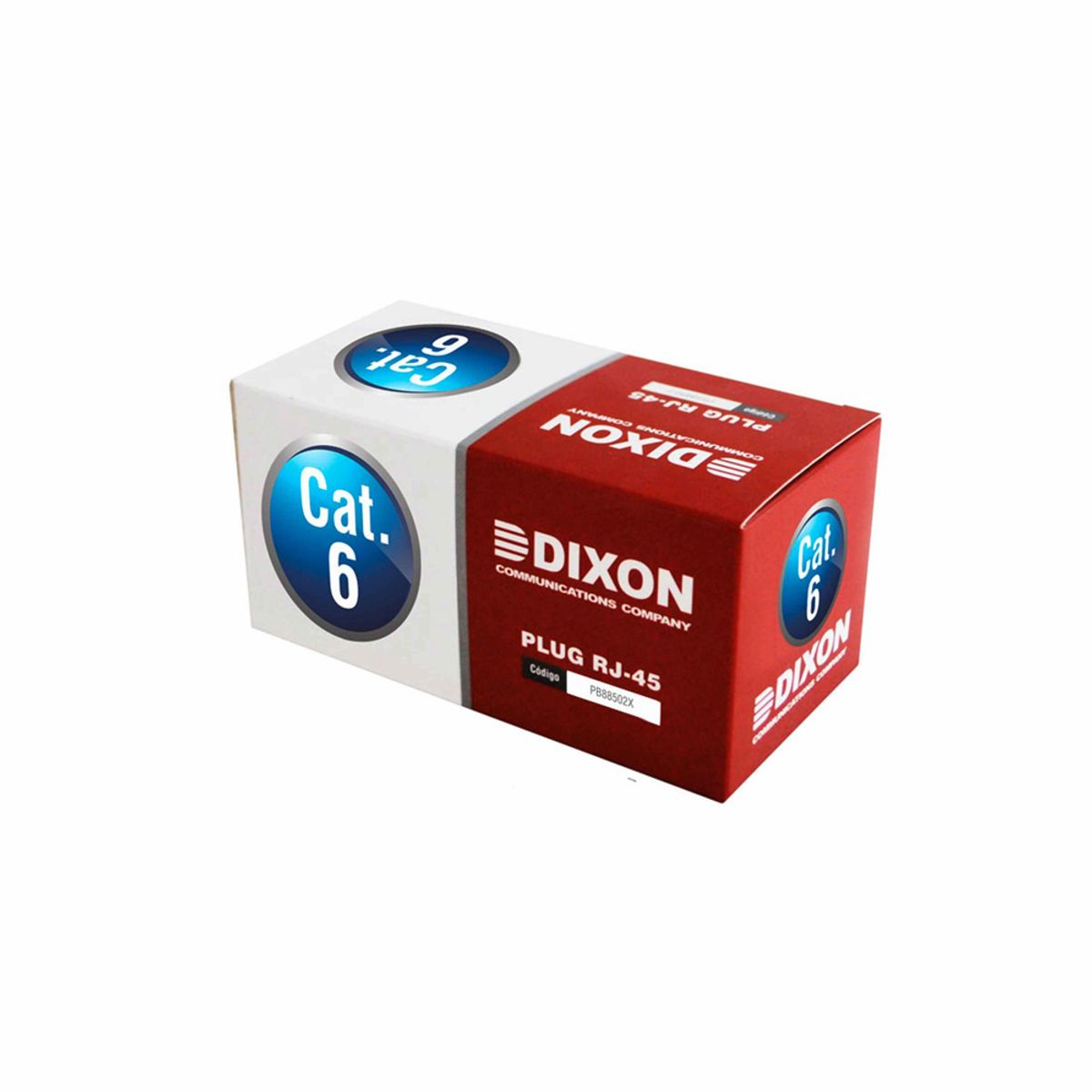 DIXON - Conector de red RJ45 Dixon Cat-6 para alta velocidad, ideal para redes domésticas y oficin