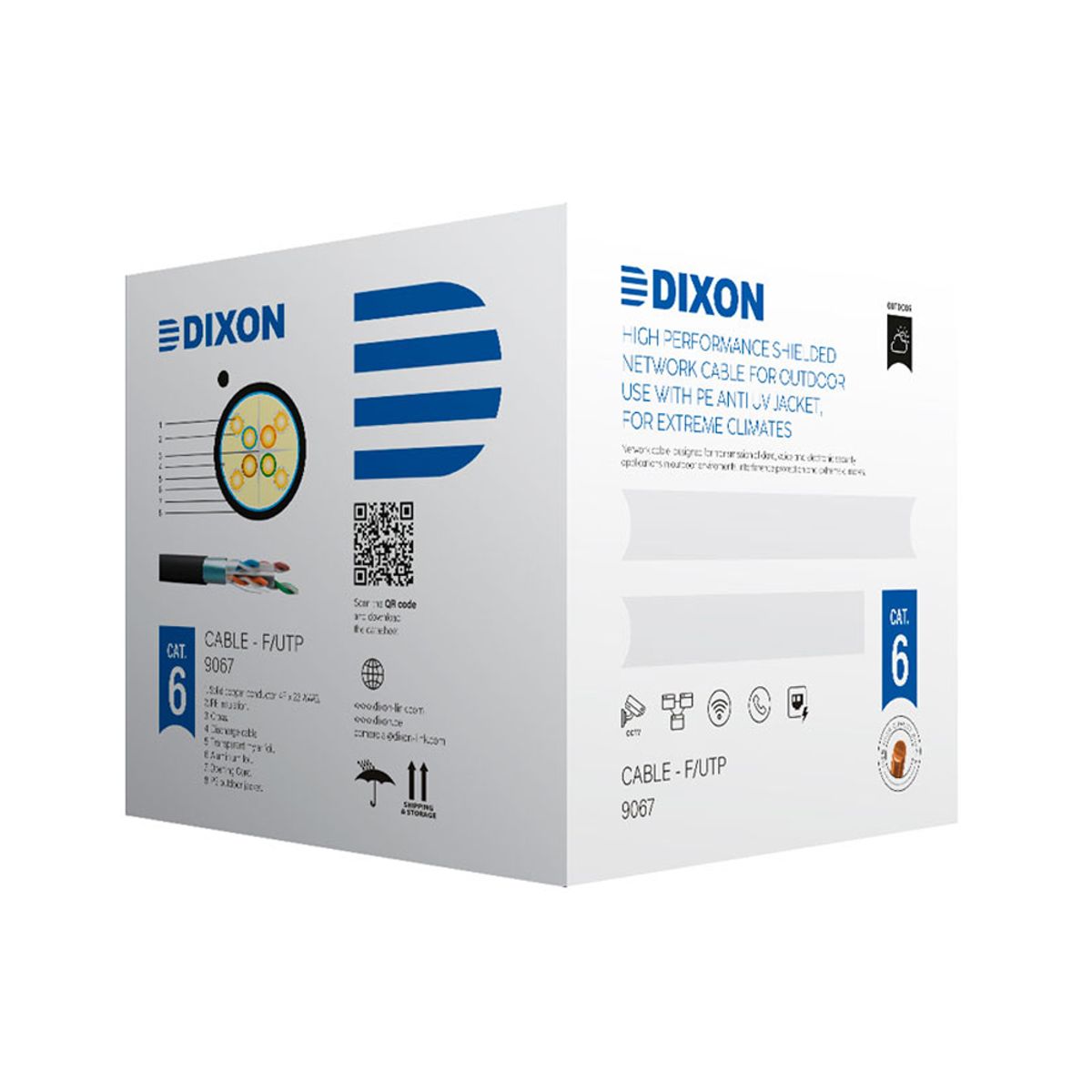 DIXON - Cable Dixon STP 9067 Cat.6 4Px23Swg 305M conectividad exterior UV