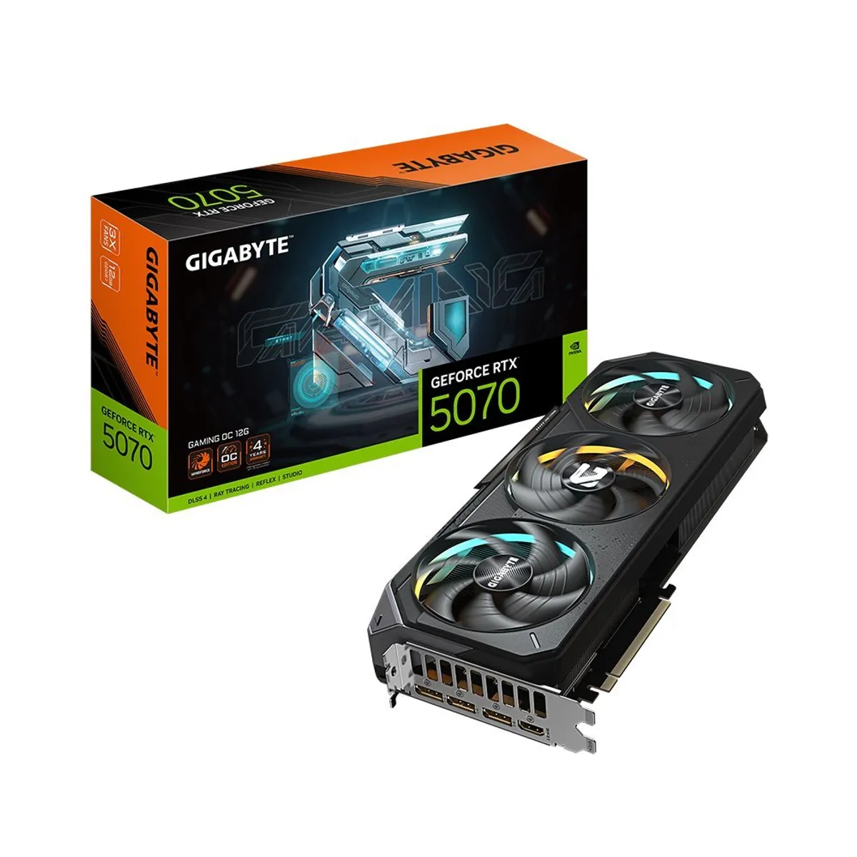 GIGABYTE - Tarjeta De Video Gigabyte Gaming Gv-N5070 – 12Gb Gddr7, 2625 Mhz, Rendimiento Superior Par
