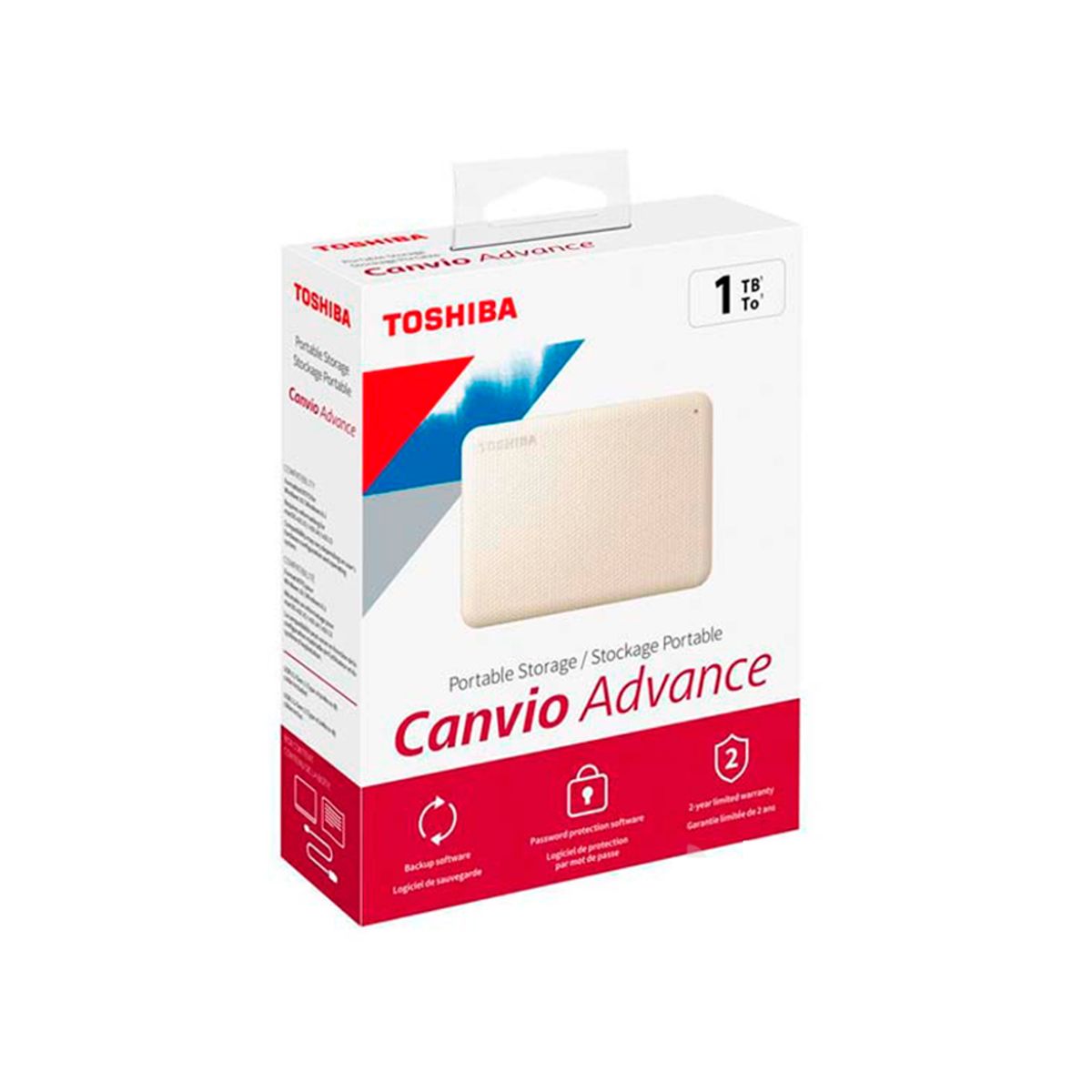 TOSHIBA - Disco Duro Externo Toshiba Canvio Advance 1Tb - 2.5" Usb 3.0, Elegante Y Portátil