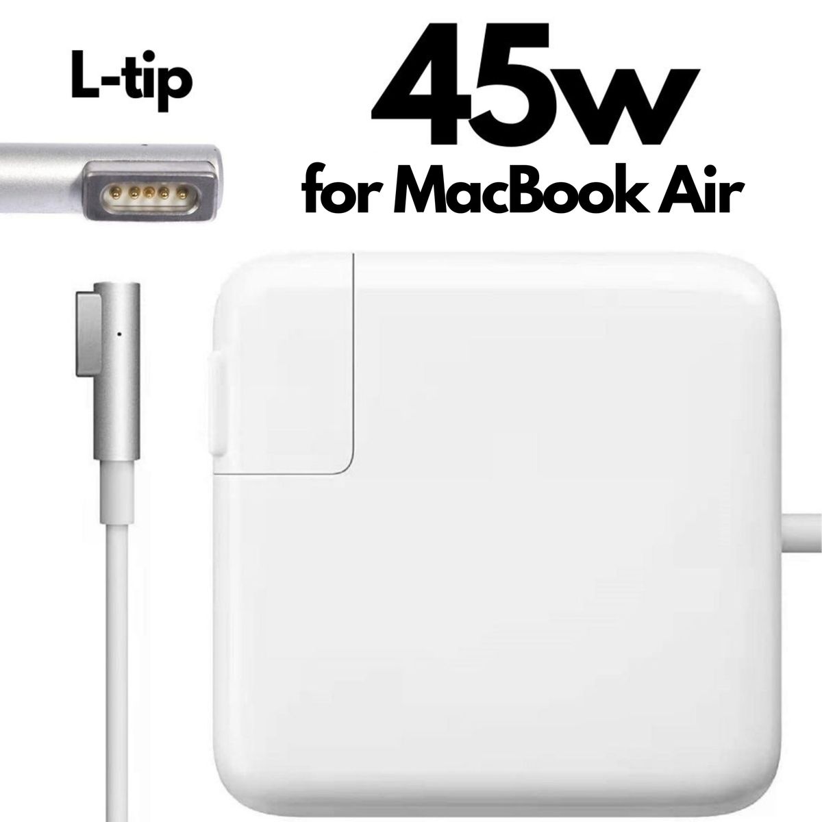OEM - Cargador 45W L-Tip Compatible MacBook Air 11 13 A1370 A1304 A1369 A1237 A1244 A1374 A1103 US Plug