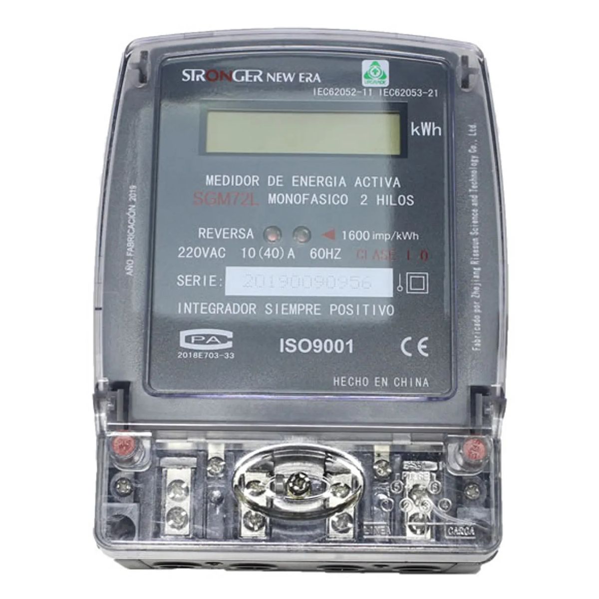 GENERICO - MEDIDOR MONOFASICO 2 HILOS DIGITAL STRONGER NEW ERA