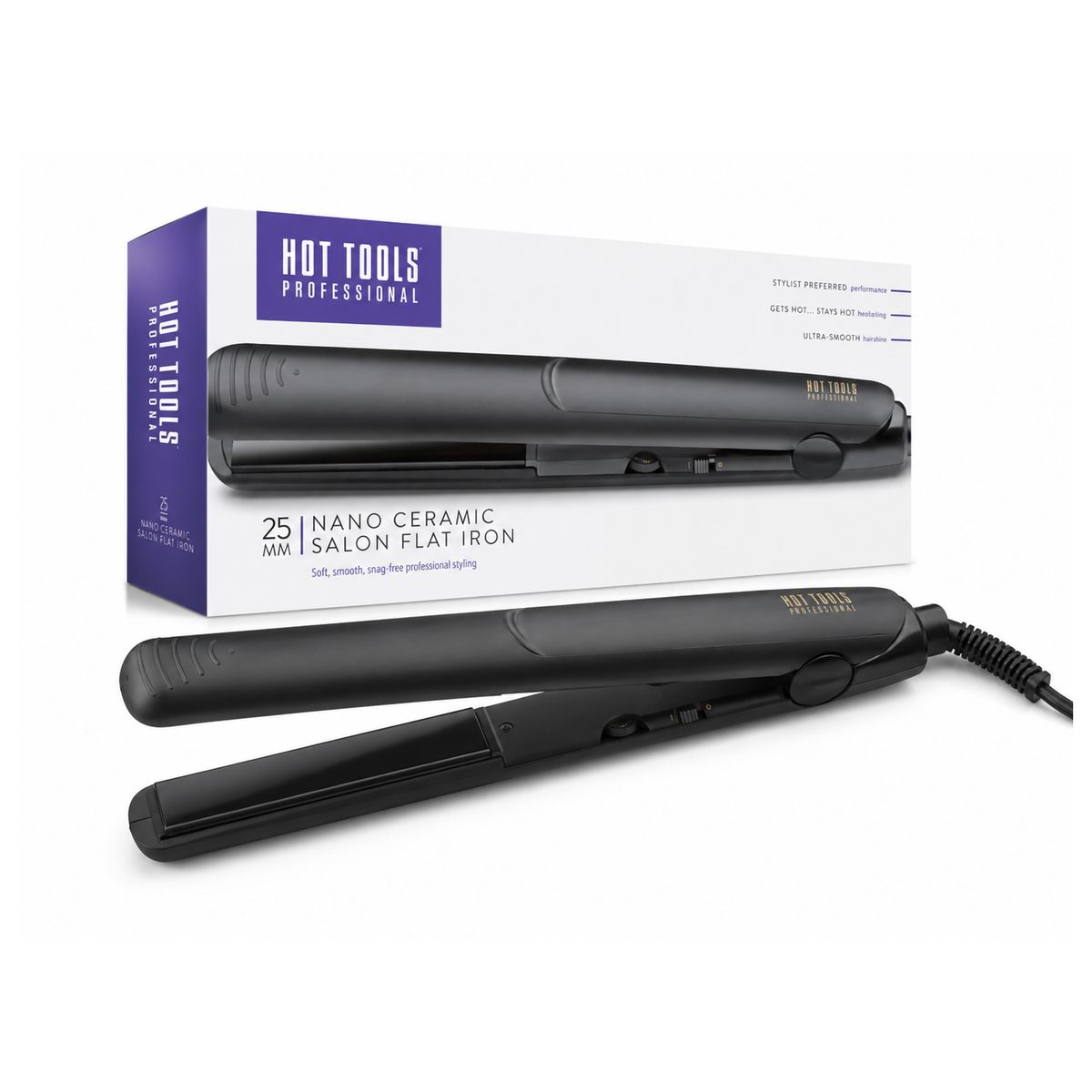 HOT TOOLS - Plancha Profesional Hot Tools 25 mm – Alisa, Ondula y Controla el Frizz