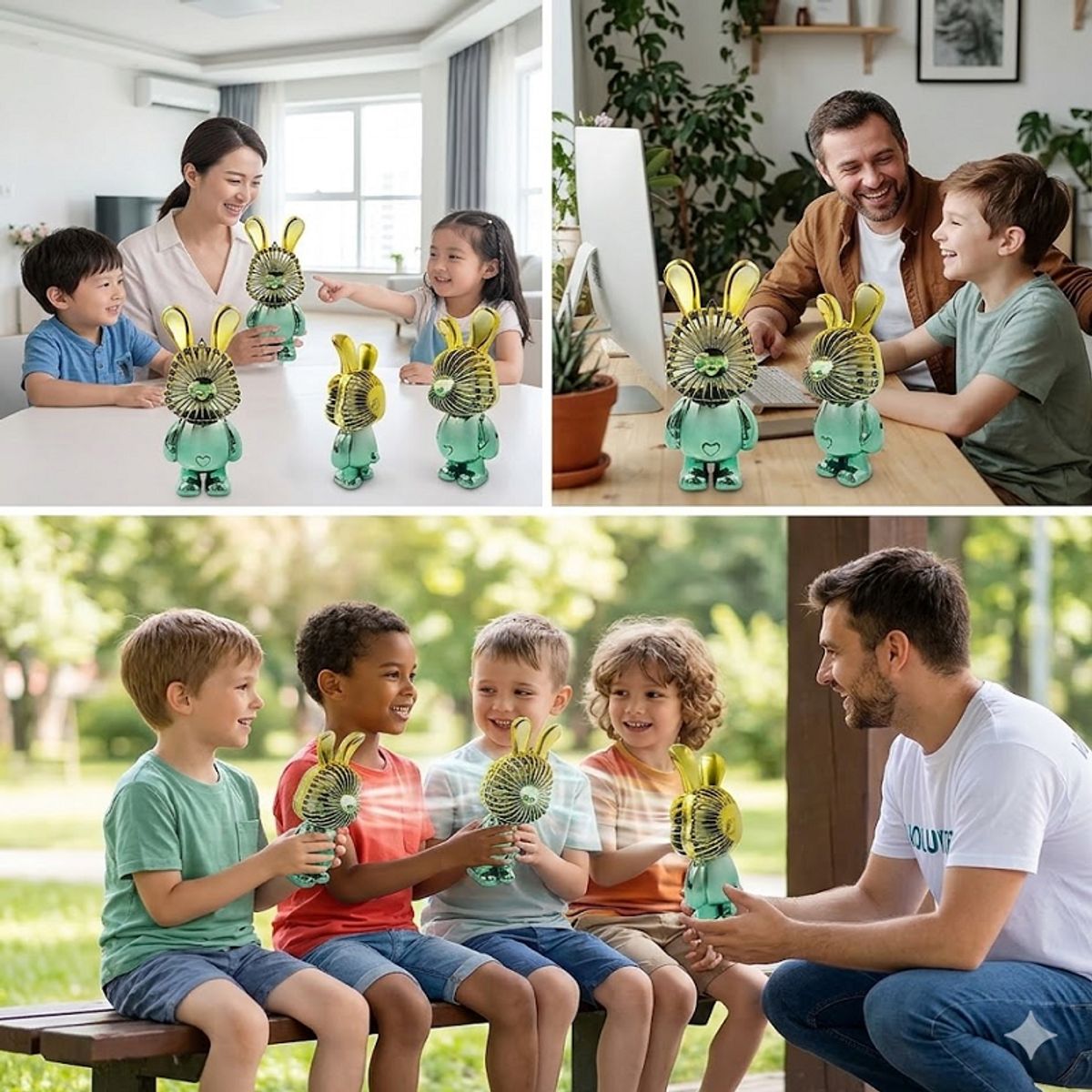 GENERICO - Mini Ventilador Portátil De Mesa Rabbit