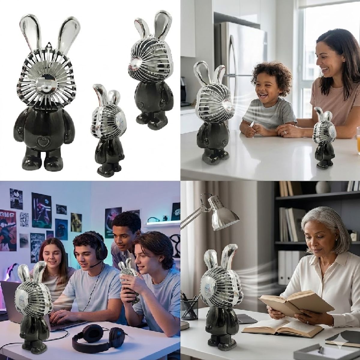 GENERICO - Mini Ventilador Portátil De Mesa Rabbit