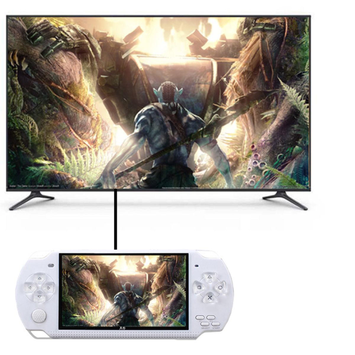 PUREPOWER - Consola retro de videojuegos X6 4.3 pulgadas pantalla