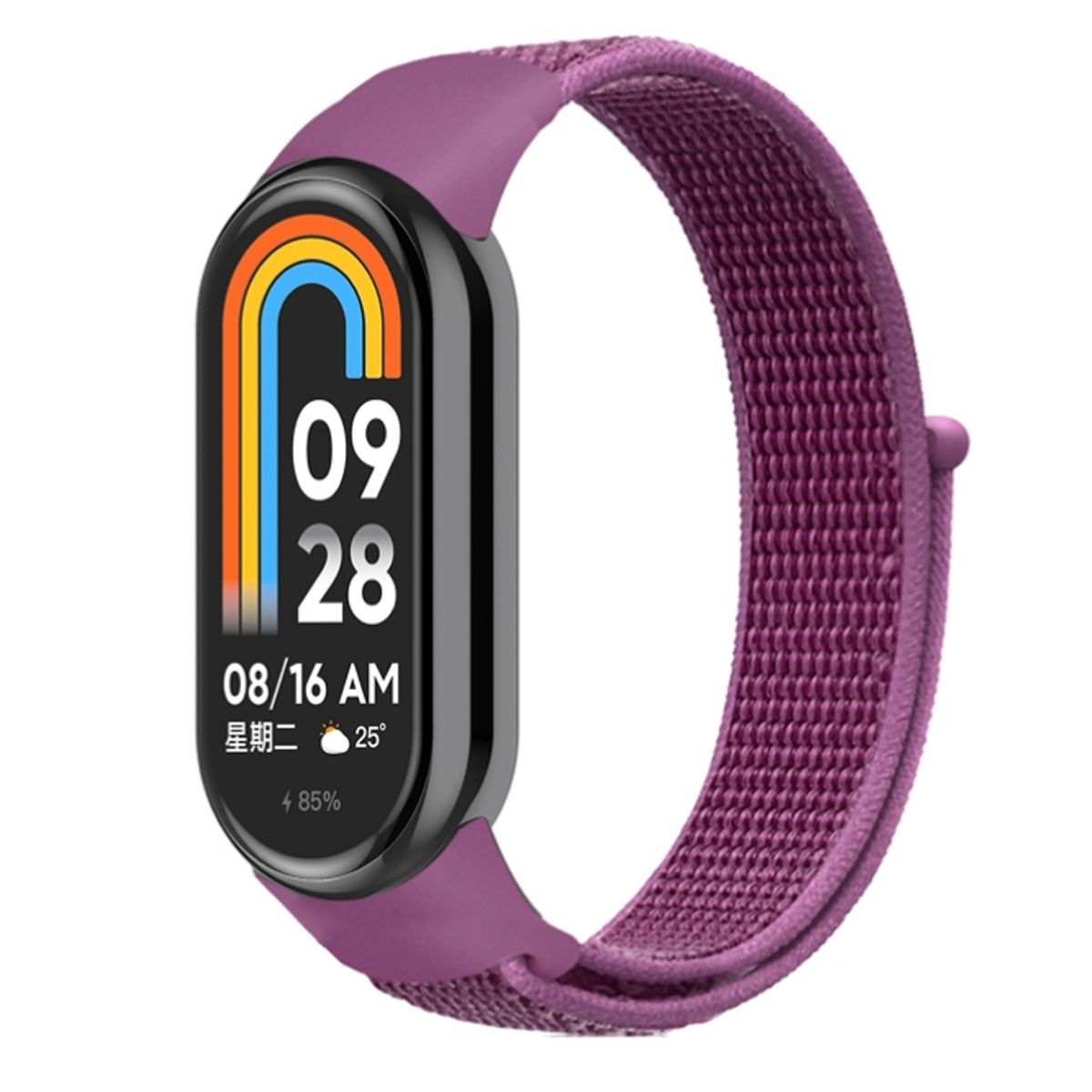 GENERICO - Correa Nylon Resistente para Xiaomi Band 8 - Morado