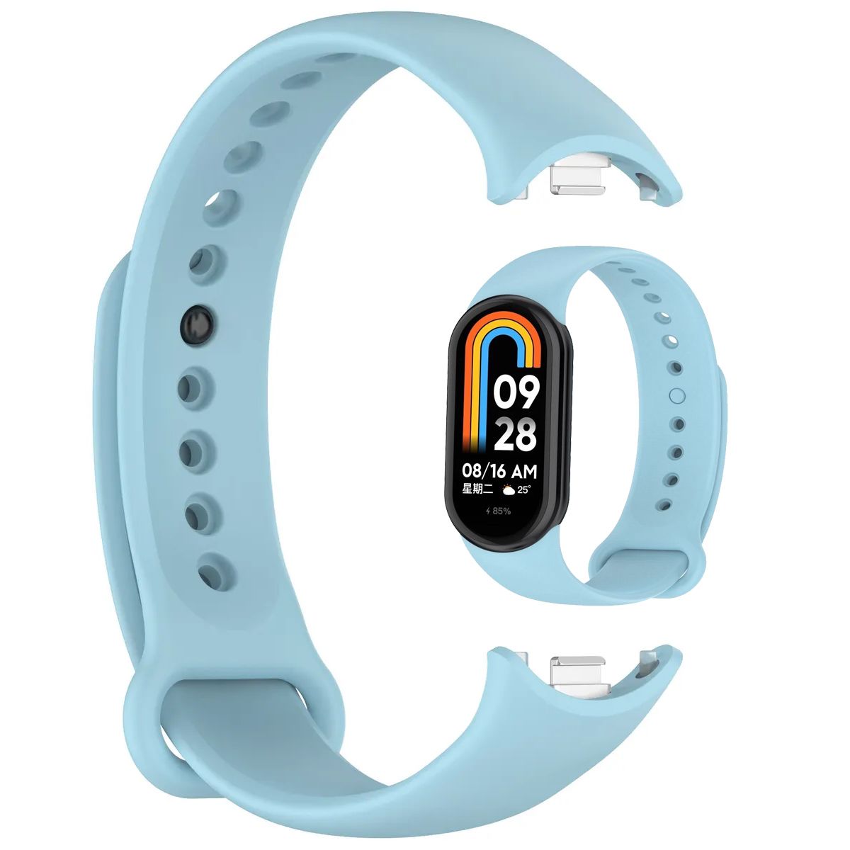 GENERICO - Correa Silicona Compatible con Xiaomi Mi Band 8 - Celeste