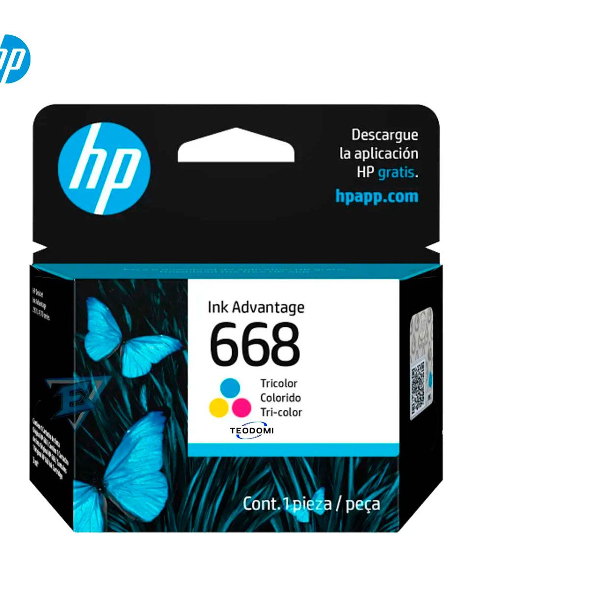 HP - Cartucho de Tinta HP 668 Tricolor Original (7FP36VL) – Para HP DeskJet Ink Advantage