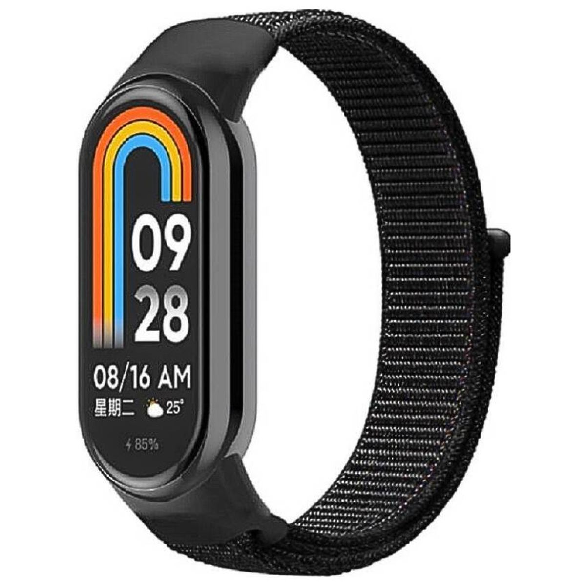 GENERICO - Correa Nylon Resistente para Xiaomi Band 8 - Negro