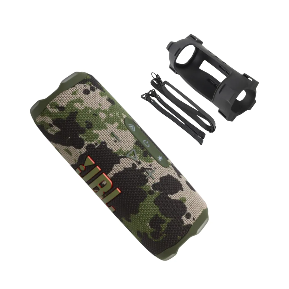 JBL - Parlante JBL Flip7 IP68 Camo + Funda para JBL Flip7 color Camo