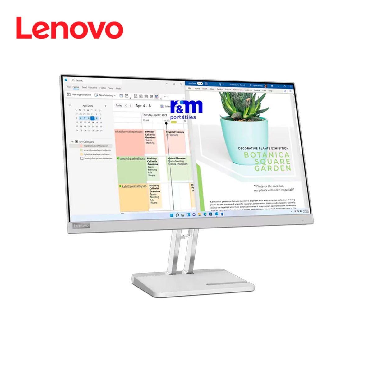 LENOVO - Monitor Lenovo 23.8 L24e-40 100hz 4ms WLED VA HDMI, VGA Anti-glare