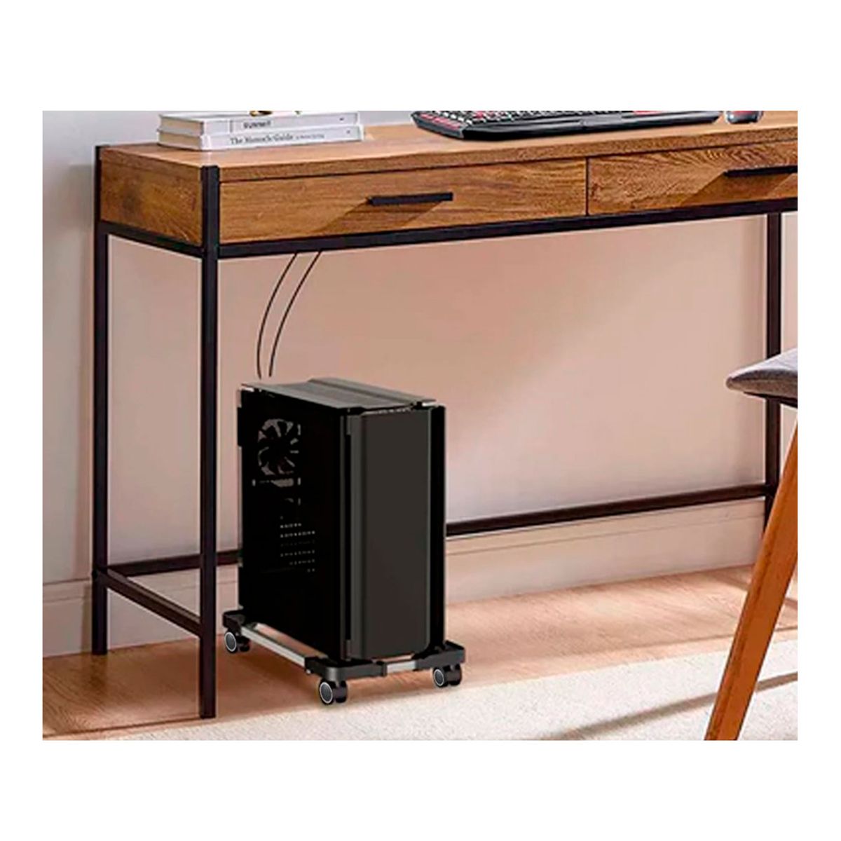 BRATECK - SOPORTE BRATECK BASE REGULABLE CON RUEDAS PARA CPU PC 8KG PN CPU401
