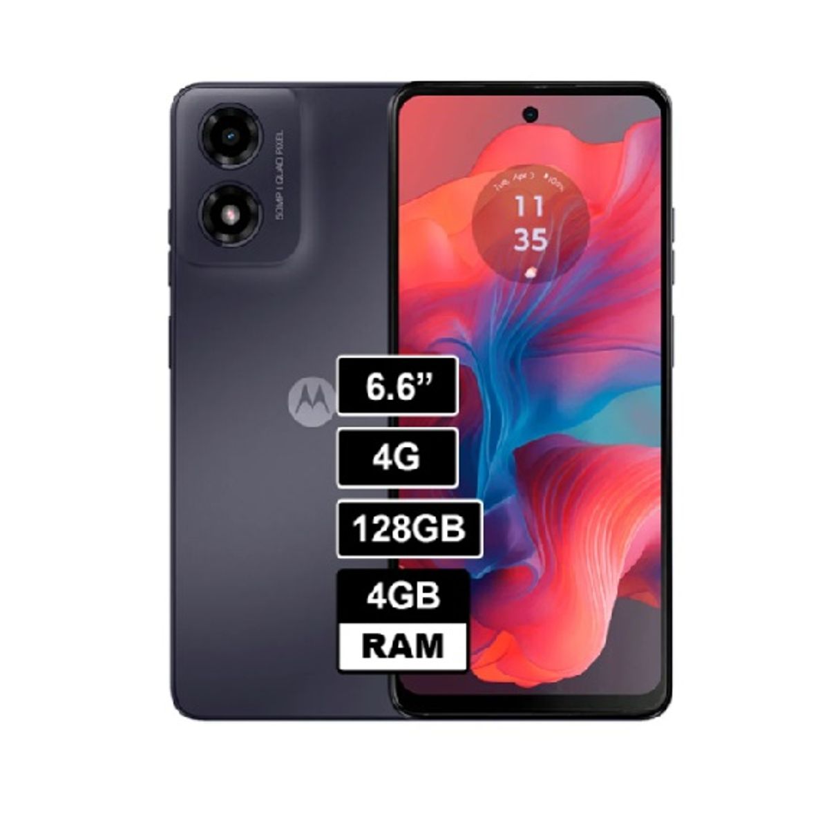 MOTOROLA - CELULAR MOTOROLA MOTO G04s 4GB 128GB NEGRO