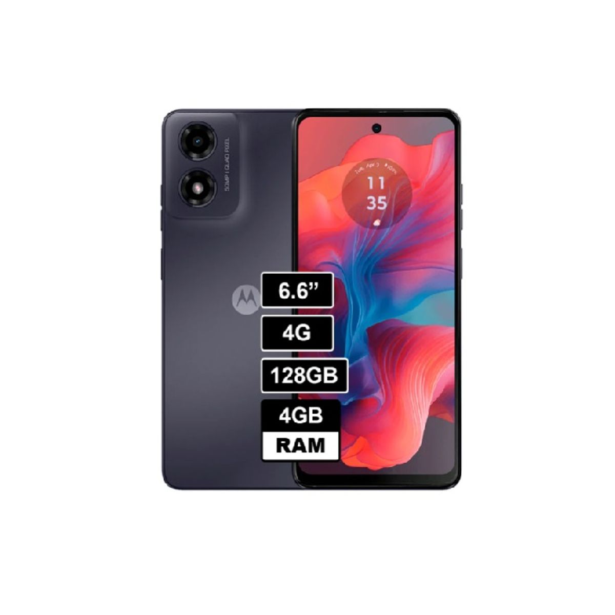 MOTOROLA - CELULAR MOTOROLA MOTO G04s 4GB 128GB NEGRO