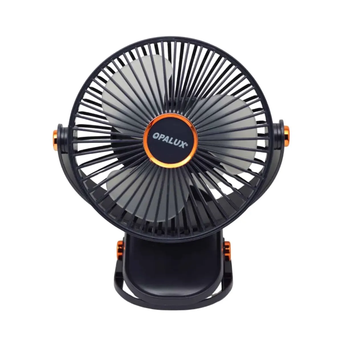 OPALUX - Ventilador Clip-On Recargable Con Luz Led OP-CF60-AZ OPALUX
