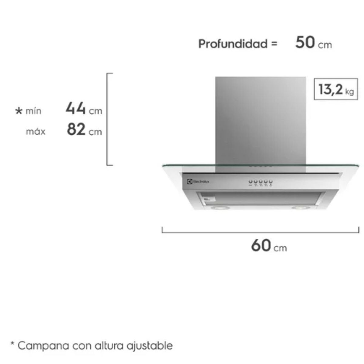 ELECTROLUX - Campana Decorativa Electrolux CE6VX 60 cm